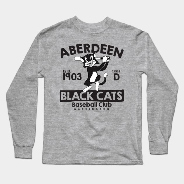 Aberdeen Black Cats Long Sleeve T-Shirt by MindsparkCreative